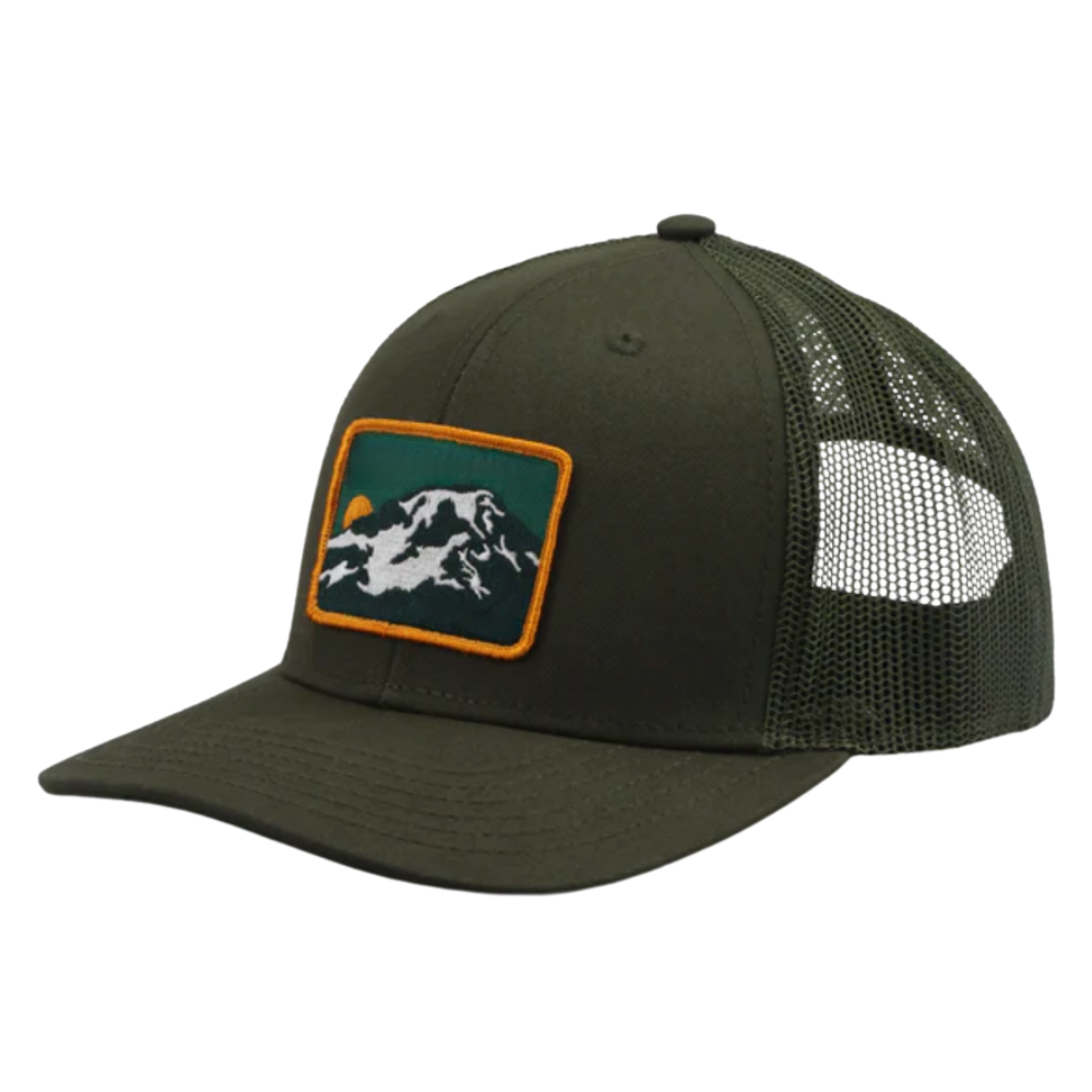 Olive/Loden Green Trucker Hats Embroidered Patch 6 Panel Custom Solid Color Breathable Mesh Adjustable Snapback Closure Unisex 3
