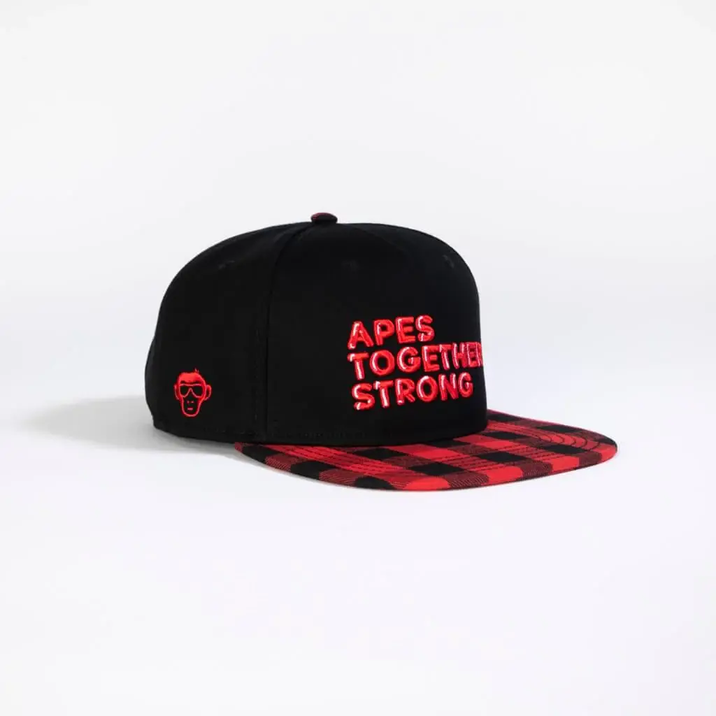Outdoor 5-Panel 3D Embroidery Flat Brim High Quality Adjustable Black/Red Color Medium Profile Cotton/Polyester Snapback Caps 3