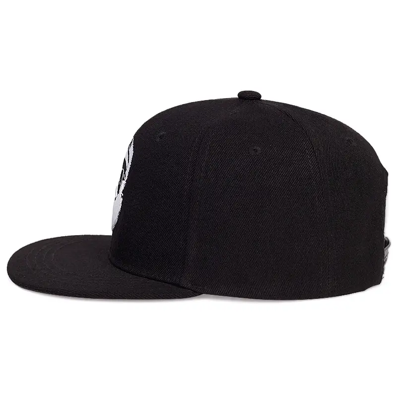 Outdoor Snapback Cap With 2D Embroidery Logo Adult Size 6-Panel Flat Brim High Quality Grey and Black Color Medium Profile 5