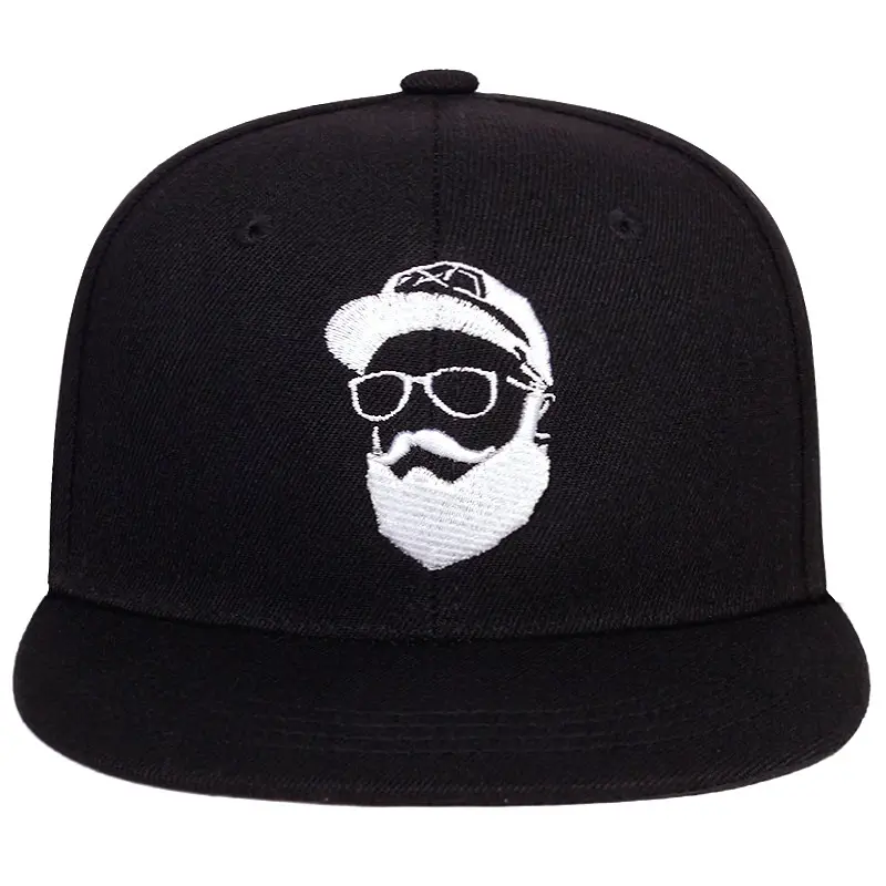 Outdoor Snapback Cap With 2D Embroidery Logo Adult Size 6-Panel Flat Brim High Quality Grey and Black Color Medium Profile 2