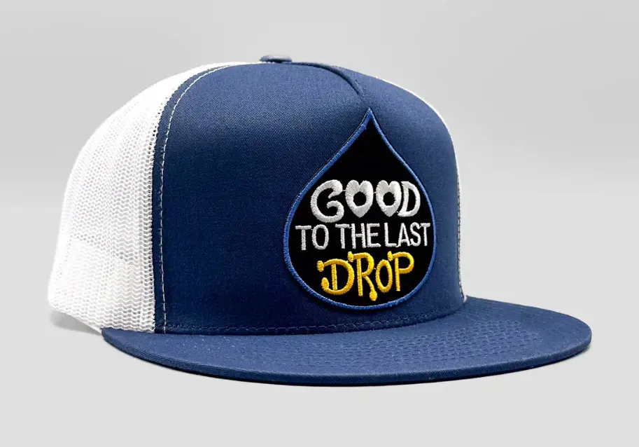 Outdoor Sports Cap Wholesale Products Trucker Hats 5-Panel Flat Brim High Quality Navy High Profile Mesh Back Cap Trucker Hat 3