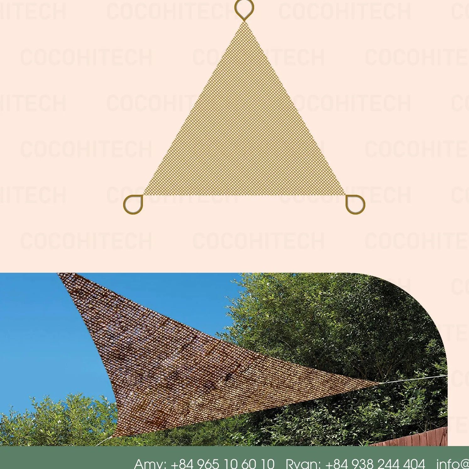PERFECT NATURAL SHADE SAIL MADE OF 100% COIR FIBER USED FOR PROVIDING SHADE FOR YOUR HOUSE 4