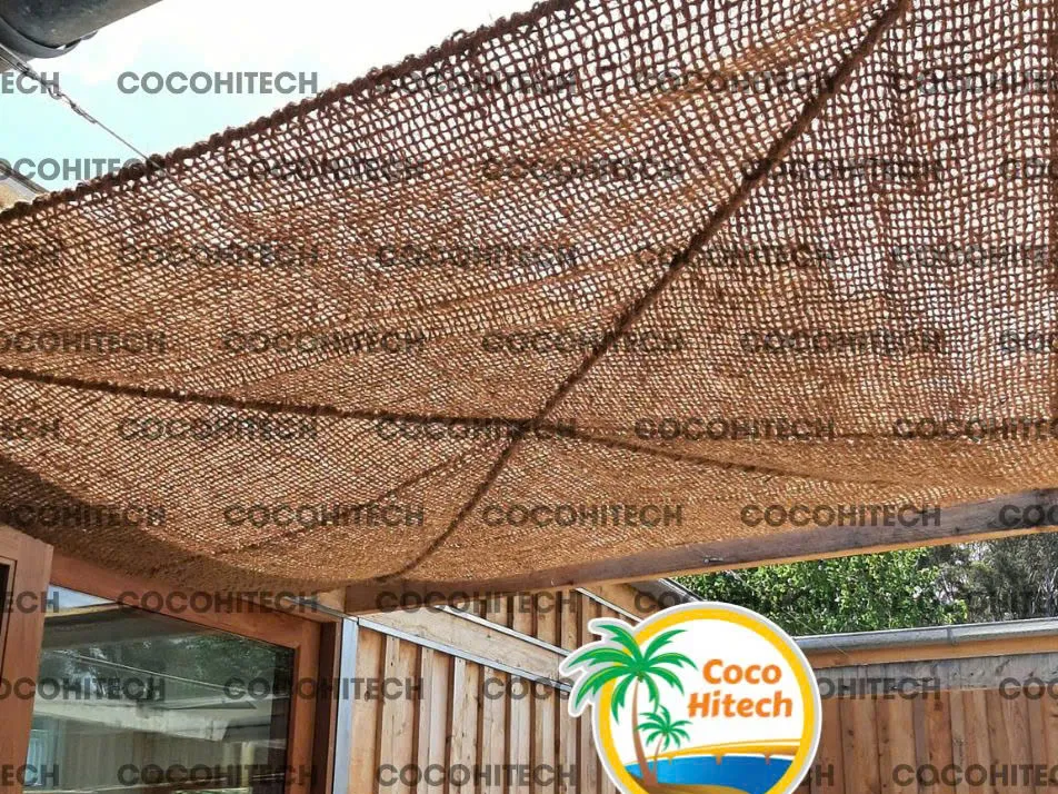 PERFECT NATURAL SHADE SAIL MADE OF 100% COIR FIBER USED FOR PROVIDING SHADE FOR YOUR HOUSE