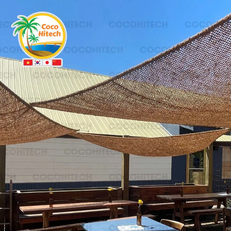PERFECT NATURAL SHADE SAIL MADE OF 100% COIR FIBER USED FOR PROVIDING SHADE FOR YOUR HOUSE 9