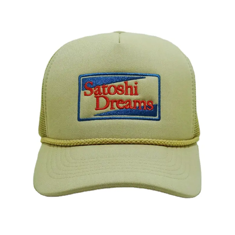 Personalized Embroidered Logo Rope Trucker Hat Vietnam Made 5 Panel Breathable Mesh Back Caps For Men Women Casual Promotion L01 2