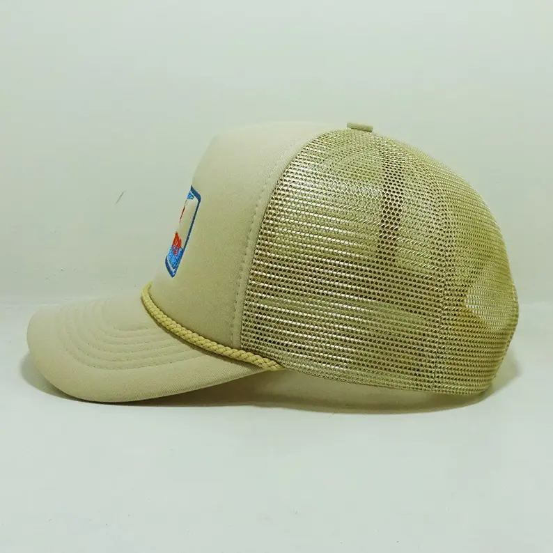 Personalized Embroidered Logo Rope Trucker Hat Vietnam Made 5 Panel Breathable Mesh Back Caps For Men Women Casual Promotion L01 4
