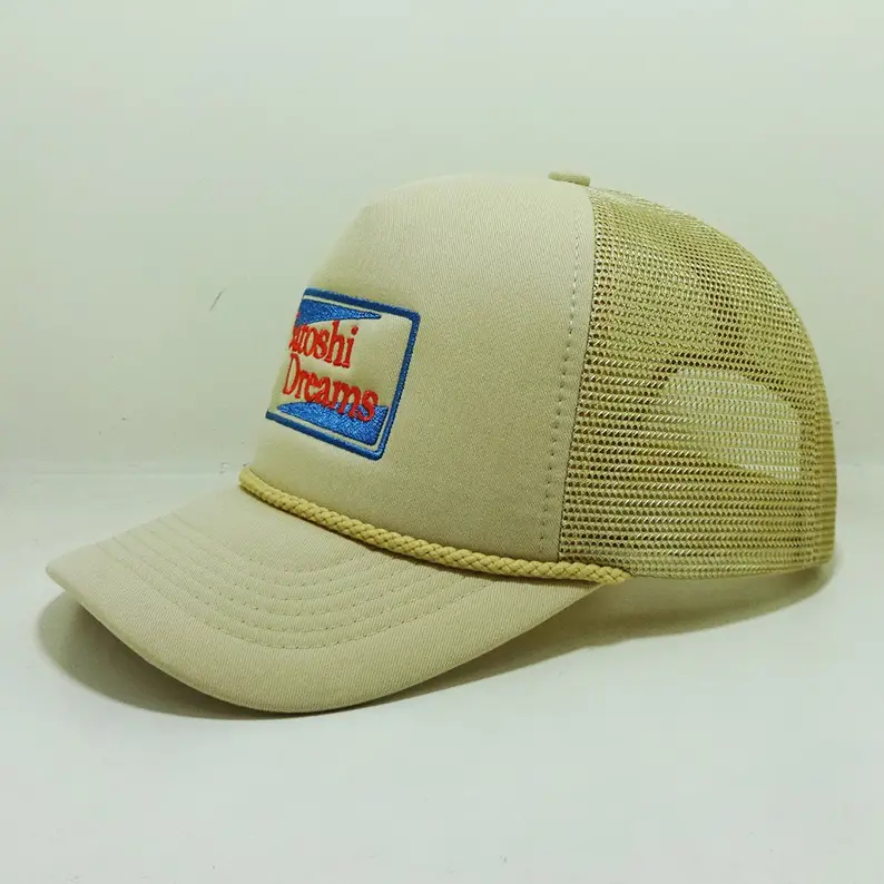 Personalized Embroidered Logo Rope Trucker Hat Vietnam Made 5 Panel Breathable Mesh Back Caps For Men Women Casual Promotion L01 3