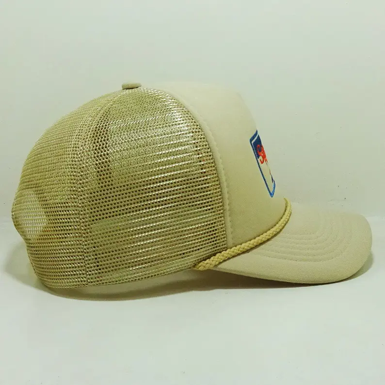 Personalized Embroidered Logo Rope Trucker Hat Vietnam Made 5 Panel Breathable Mesh Back Caps For Men Women Casual Promotion L01 5