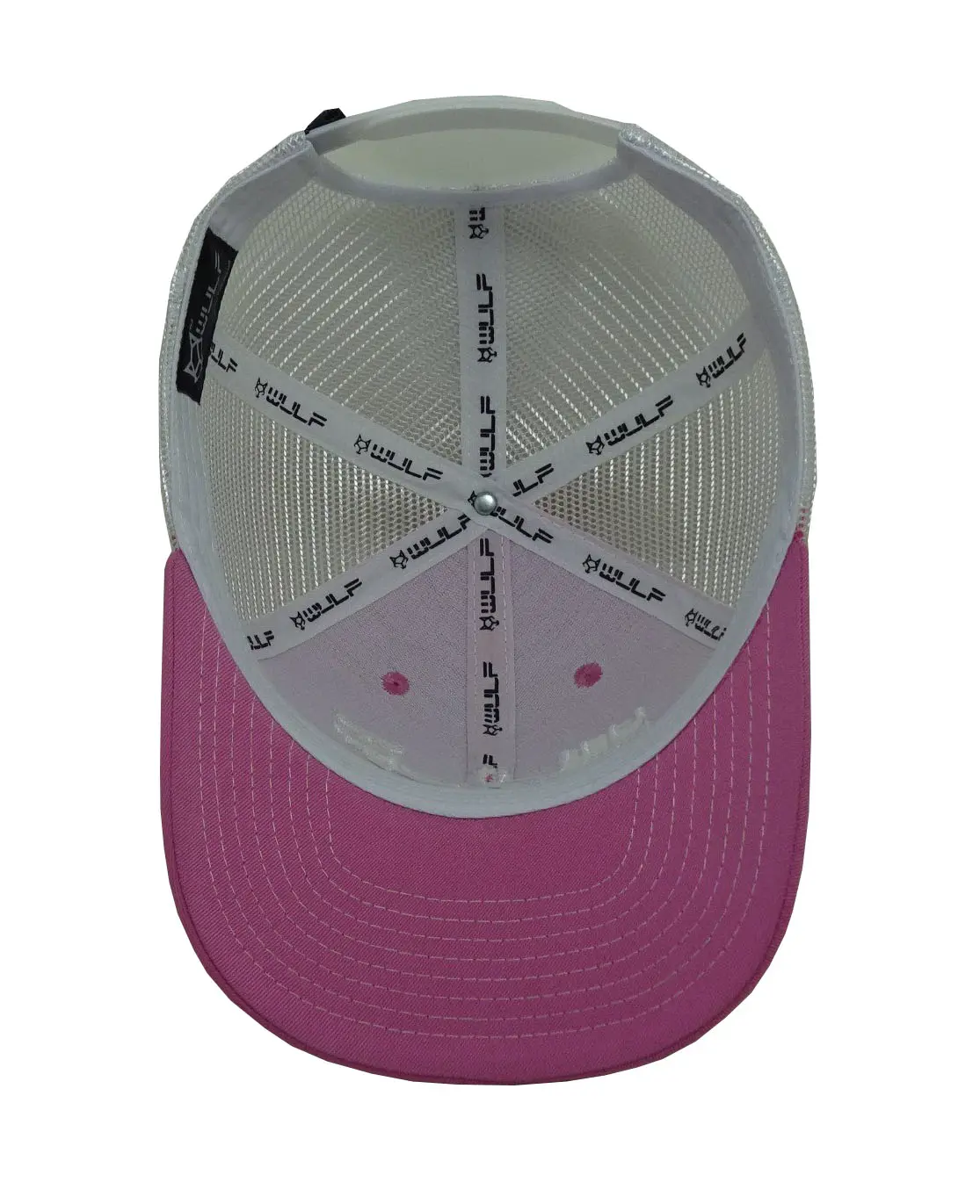 Pink Color Adjustable 6-Panel Curved Brim High Quality Medium Profile Cotton and Mesh Fabric Trucker Hat From Vietnam Supplier 6