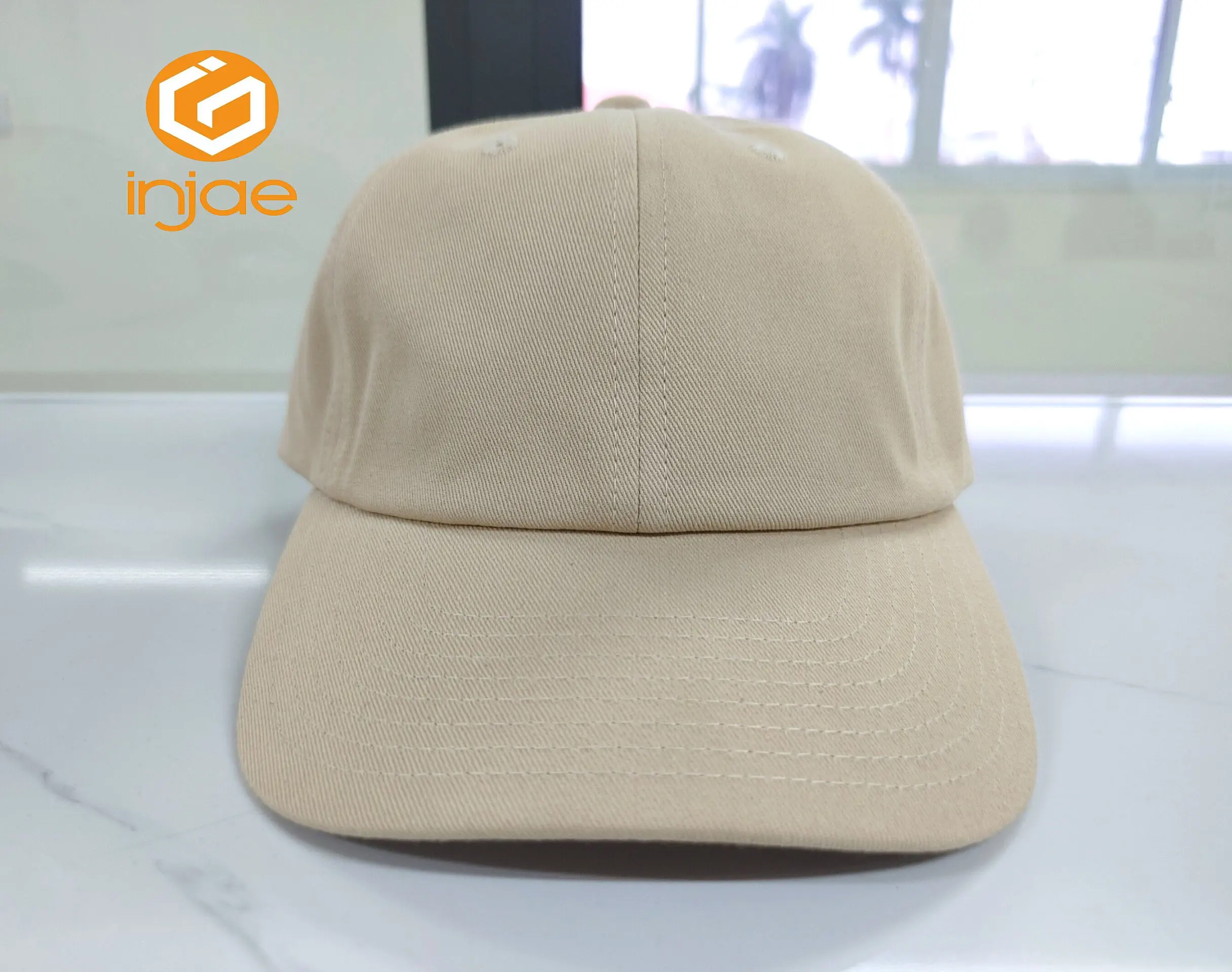 Plain 6 Panel Beige Color Cotton Baseball Cap Custom Logo High Quality Cap for Unisex Outdoor Travel Sports Caps