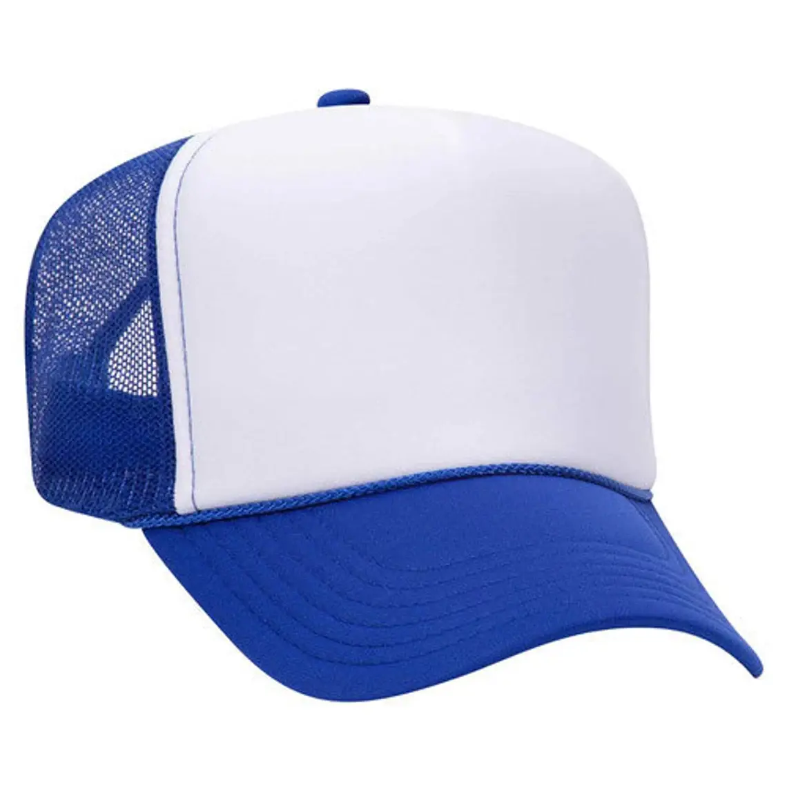 Plain Foam Trucker Hat Unisex 5-Panel Curved Brim Various Color High Quality High Profile Polyester Fabric Foam Trucker Hat 3