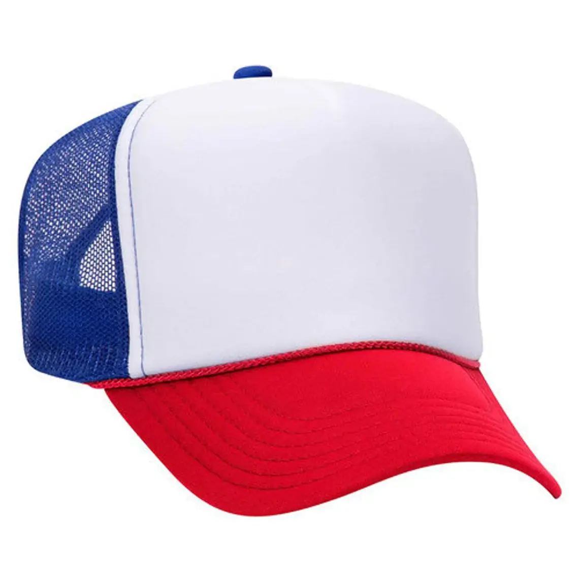Plain Foam Trucker Hat Unisex 5-Panel Curved Brim Various Color High Quality High Profile Polyester Fabric Foam Trucker Hat 2