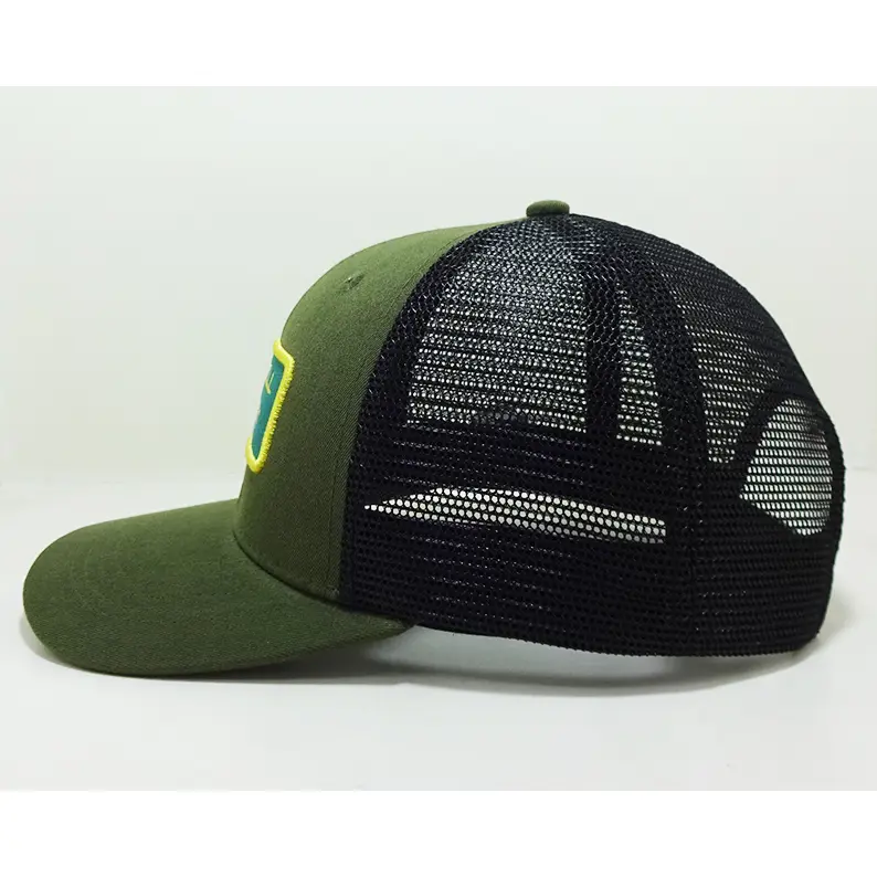 Plain Mesh Back Trucker Hat Vietnam Made Custom Logo Caps Embroidered Patch 6 Panel Slightly Curved Brim Gorras Streetwear L01 3