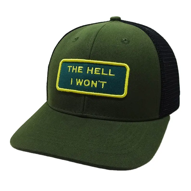Plain Mesh Back Trucker Hat Vietnam Made Custom Logo Caps Embroidered Patch 6 Panel Slightly Curved Brim Gorras Streetwear L01 2