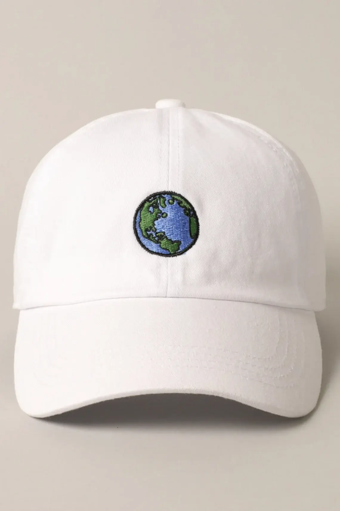 Planet Earth Embroidery 6-Panel Curved Brim High Quality Various Color Low Profile Baseball Cap From Vietnam Supplier 3