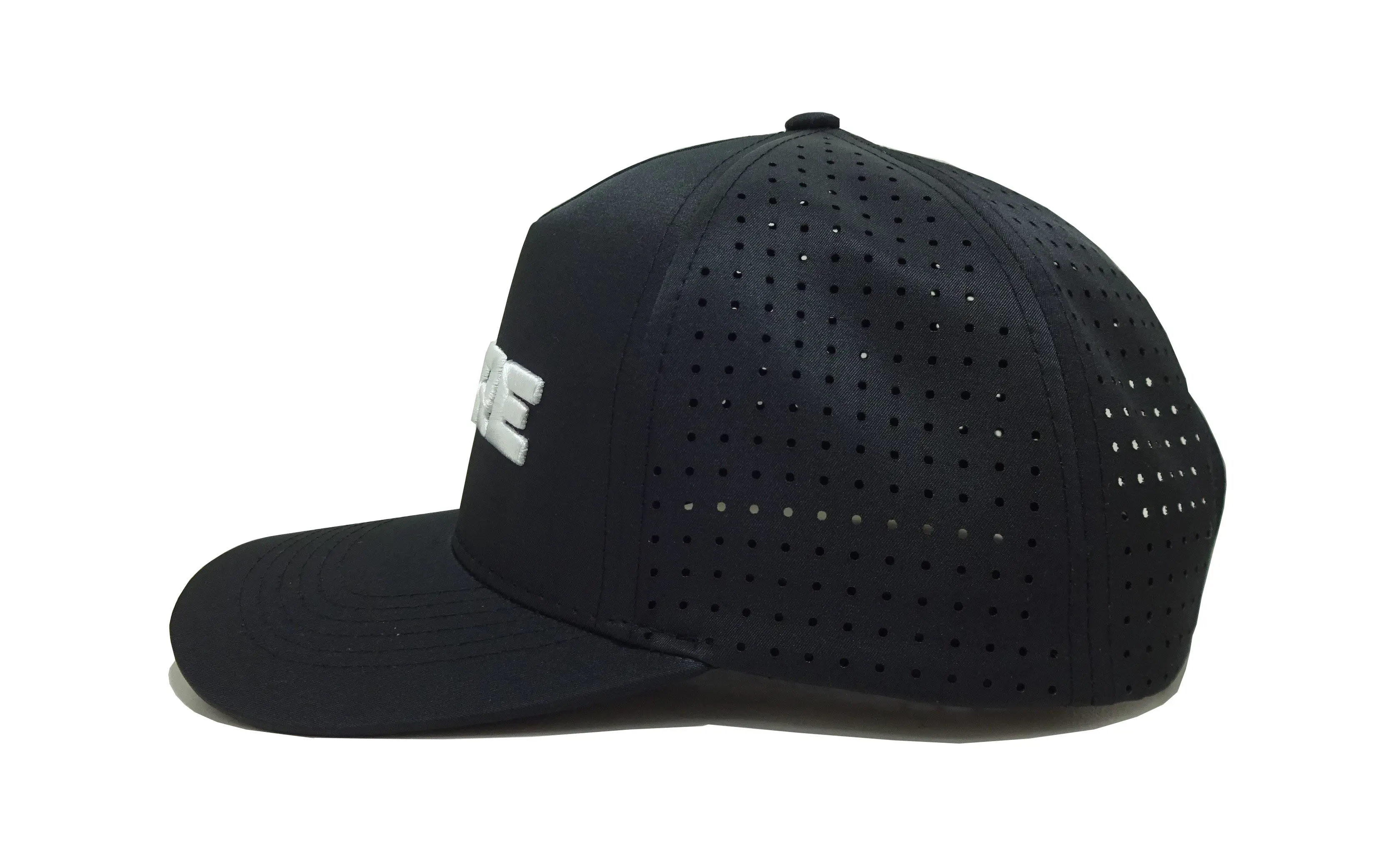 Polyester Spandex Snapback Hat Vietnam Supplier Hats For Business Sport Dad Caps Golf Hat Embroidery Logo Laser Cut Holes 5