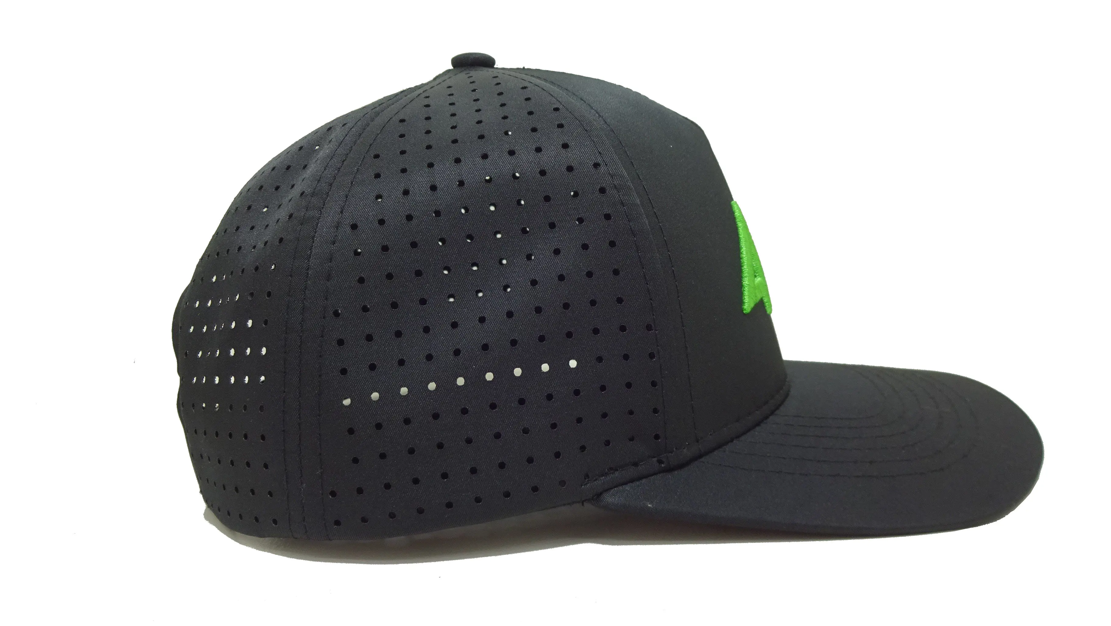 Polyester Spandex Snapback Hat Vietnam Supplier Hats For Business Sport Dad Caps Golf Hat Embroidery Logo Laser Cut Holes 3
