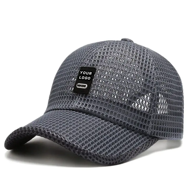 Premium Mesh Baseball Caps Hat Custom Logo Hot Sale Sports Customized Cap Freely Fitted Polyester Baseball Cap for Men 4
