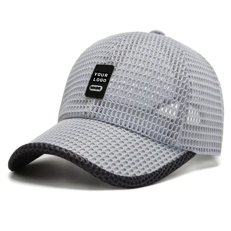 Premium Mesh Baseball Caps Hat Custom Logo Hot Sale Sports Customized Cap Freely Fitted Polyester Baseball Cap for Men 2