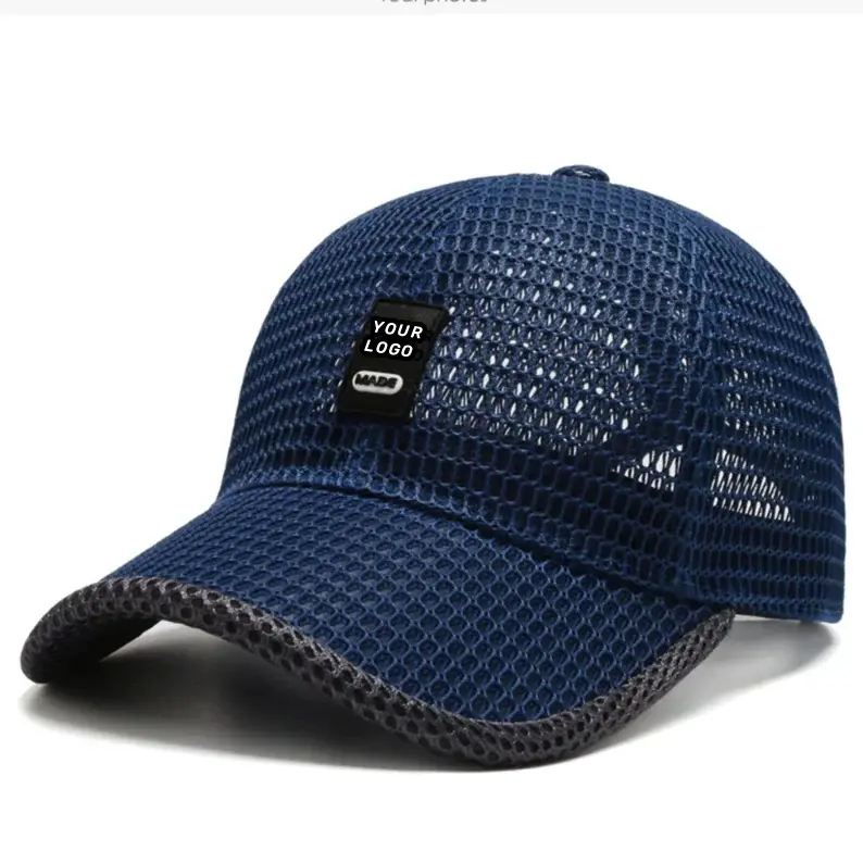 Premium Mesh Baseball Caps Hat Custom Logo Hot Sale Sports Customized Cap Freely Fitted Polyester Baseball Cap for Men 3