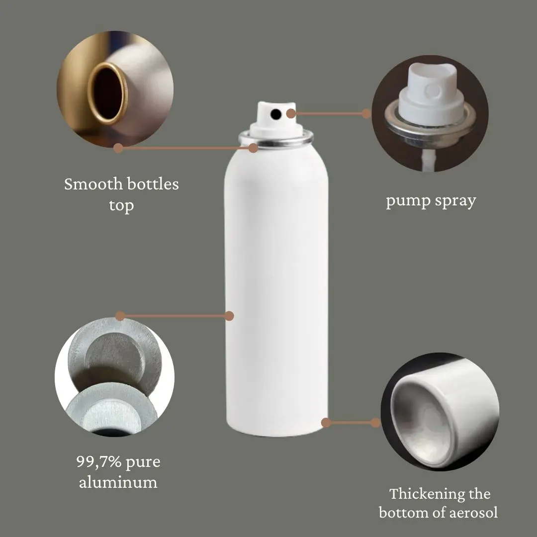 Premium Metal Aluminum Aerosol Spray Can Made in Vietnam Factory for Aerosol Uses 2