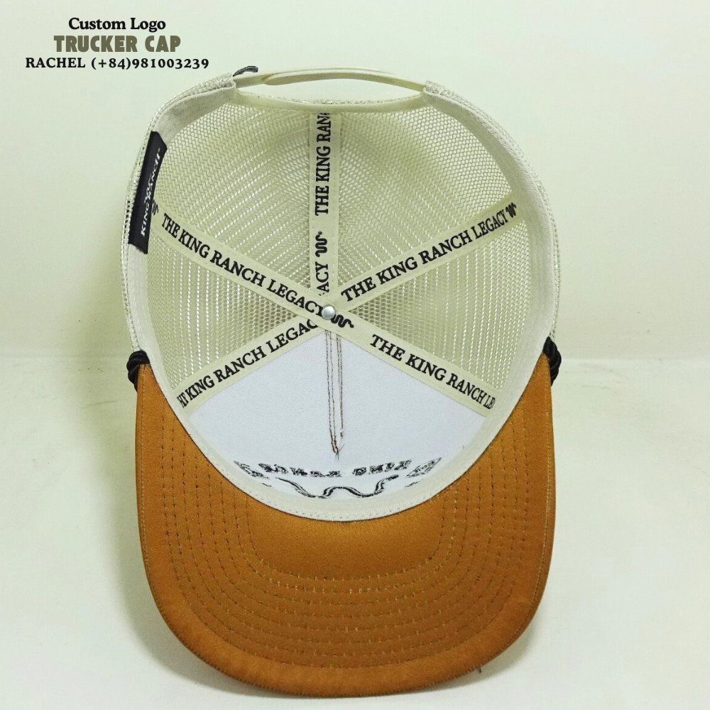 Printed Foam Trucker Rope Hat 5 Panels Gorras Structured Caps Red/Camel Black Beige Mesh Curved Brim Printed Inner Tapes Label 5