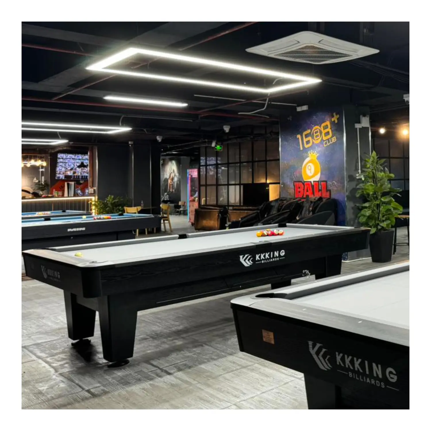 Professional 9ft Pool Table with Slate Bed Ball Return Feature for Clubs Competitions and 9 Ball Pool Sports 6