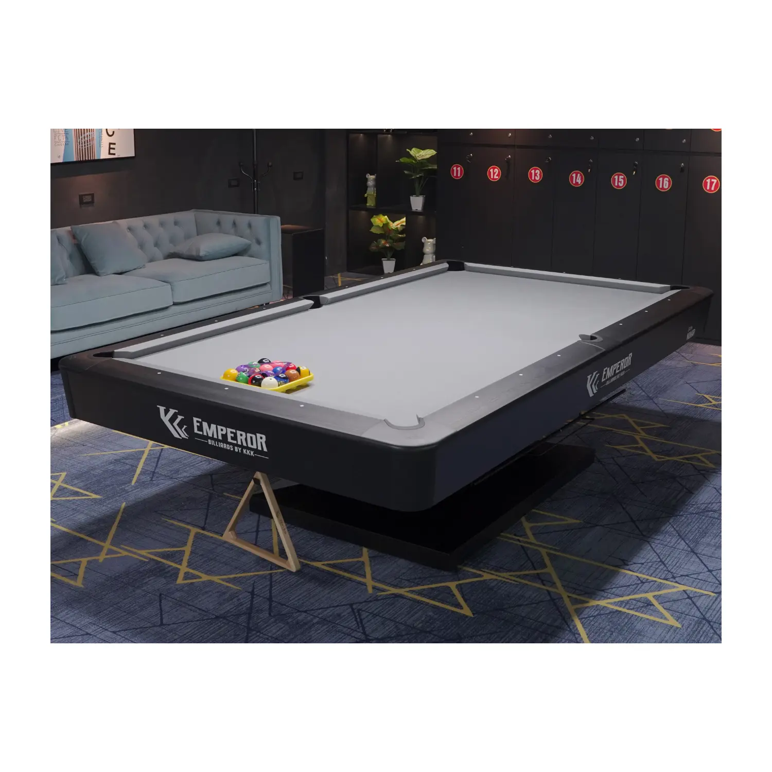 Professional Slate Pool Table 9ft | Luxury Club Billiard Table with Steel Cushion Frame 1