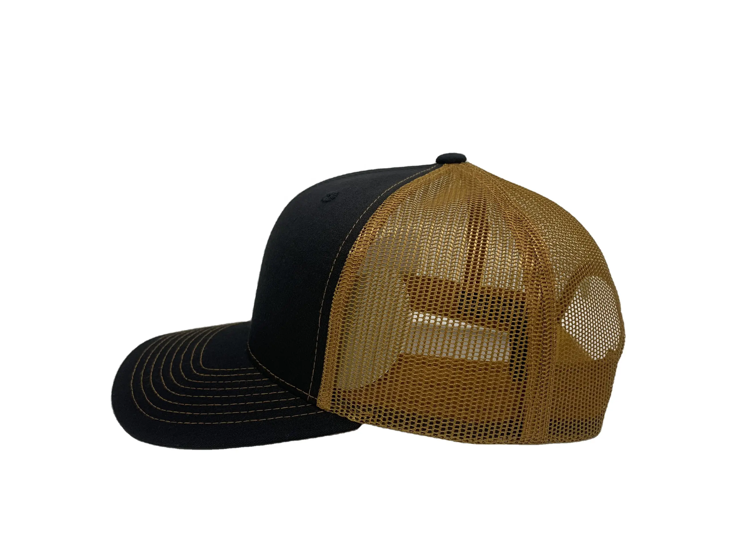 Promotion Brand Cheap Sports Hat Light Brown Black Trucker Hats High Quality Hat Made in a Viet Nam Factory Snapback Cap 5