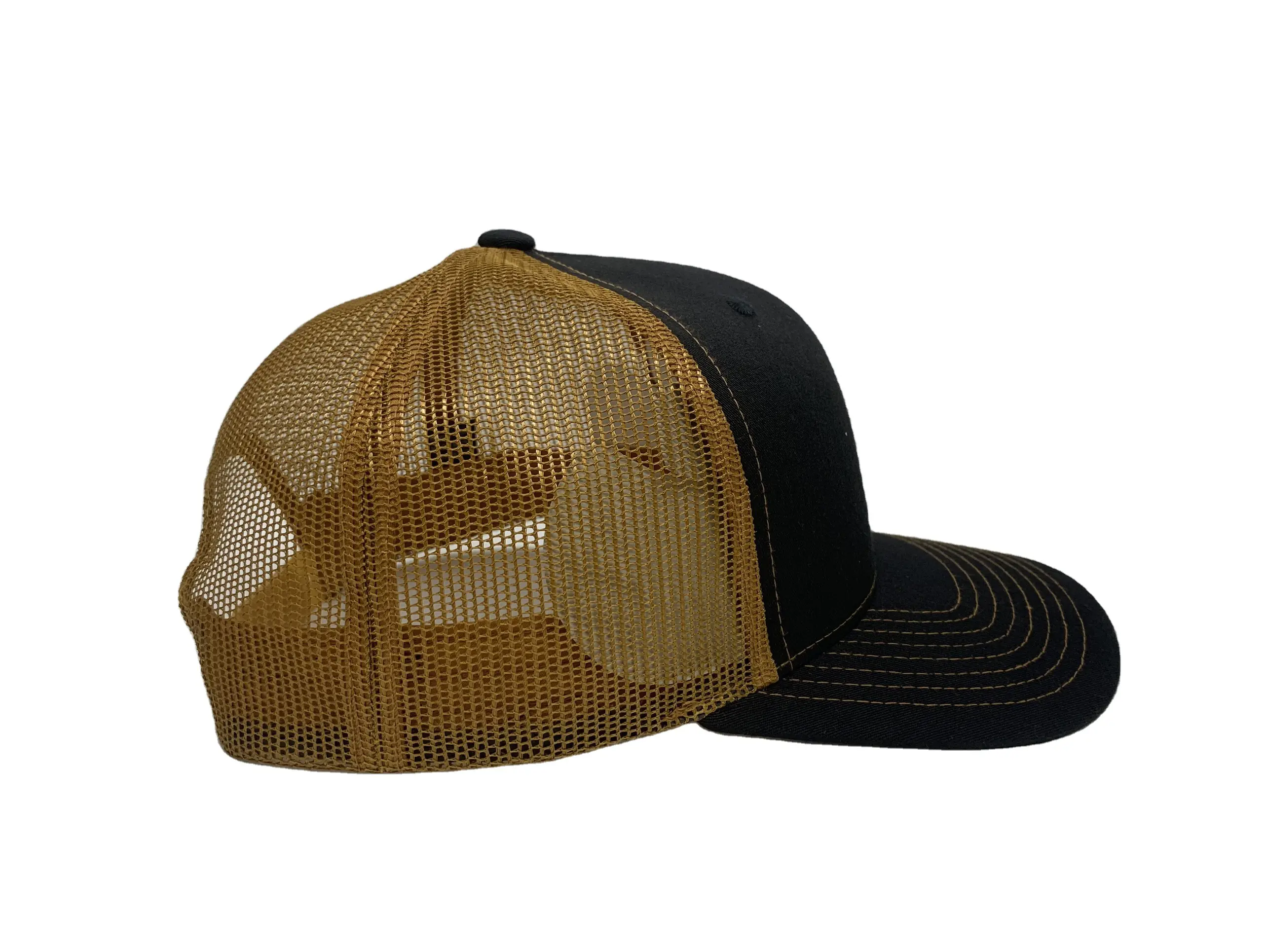 Promotion Brand Cheap Sports Hat Light Brown Black Trucker Hats High Quality Hat Made in a Viet Nam Factory Snapback Cap 4