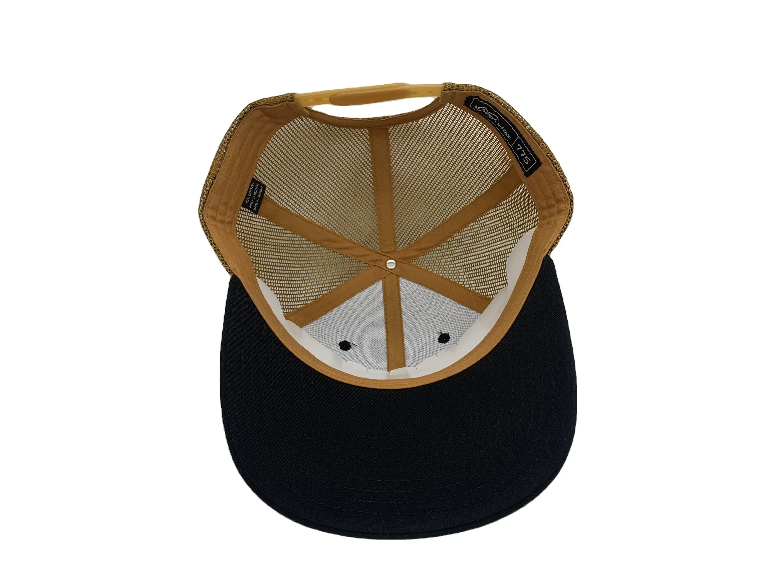 Promotion Brand Cheap Sports Hat Light Brown Black Trucker Hats High Quality Hat Made in a Viet Nam Factory Snapback Cap 2