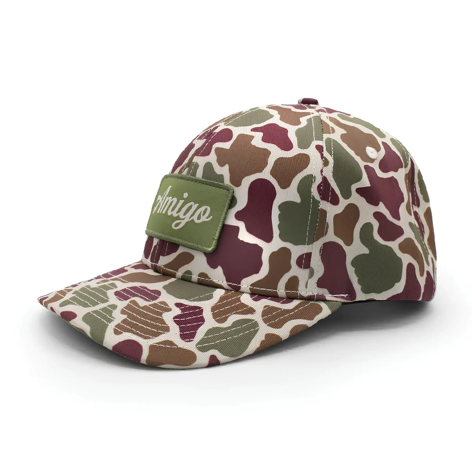 Promotional Camo Baseball Cap with Custom Logo High Quality 6 Panels Wholesale Sports Cap for All Seasons From Vietnam Supplier 2