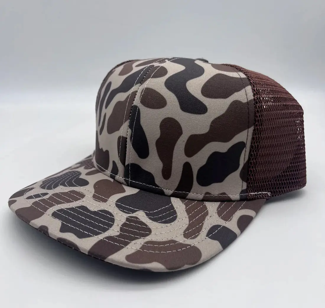 Promotional Camo Trucker Hat with Custom Logo Outdoor Camouflage Hat Multi Design Wholesale Sports Cap for Man 2