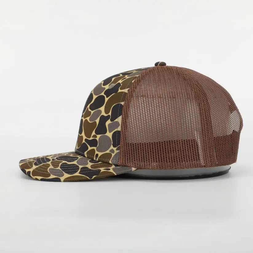 Promotional Classic Ducks Camo Trucker Hat with Custom Logo 6 Panel High Quality Sports Cap Camouflage Hat in Vietnam Factory 3