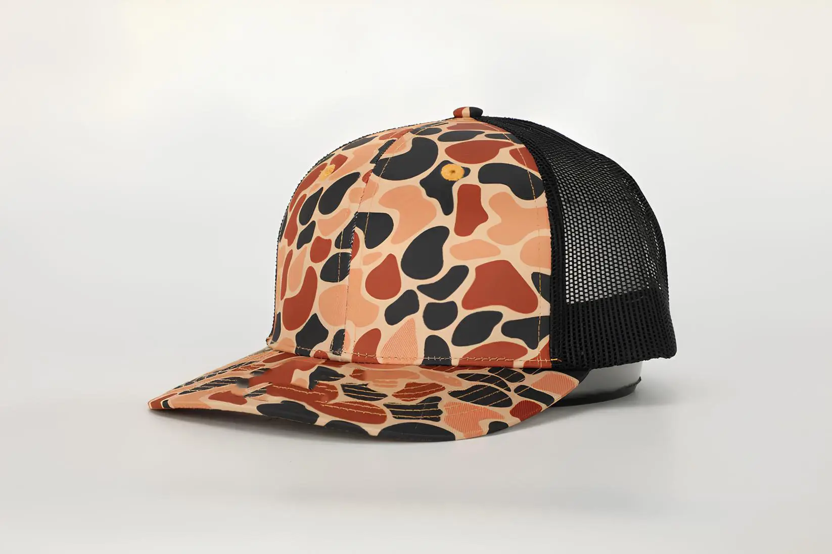 Promotional Cloud Camo Trucker Hat with Custom Logo High Quality Digital Printing Ducks Camo Wholesale Sports Cap for Man 3
