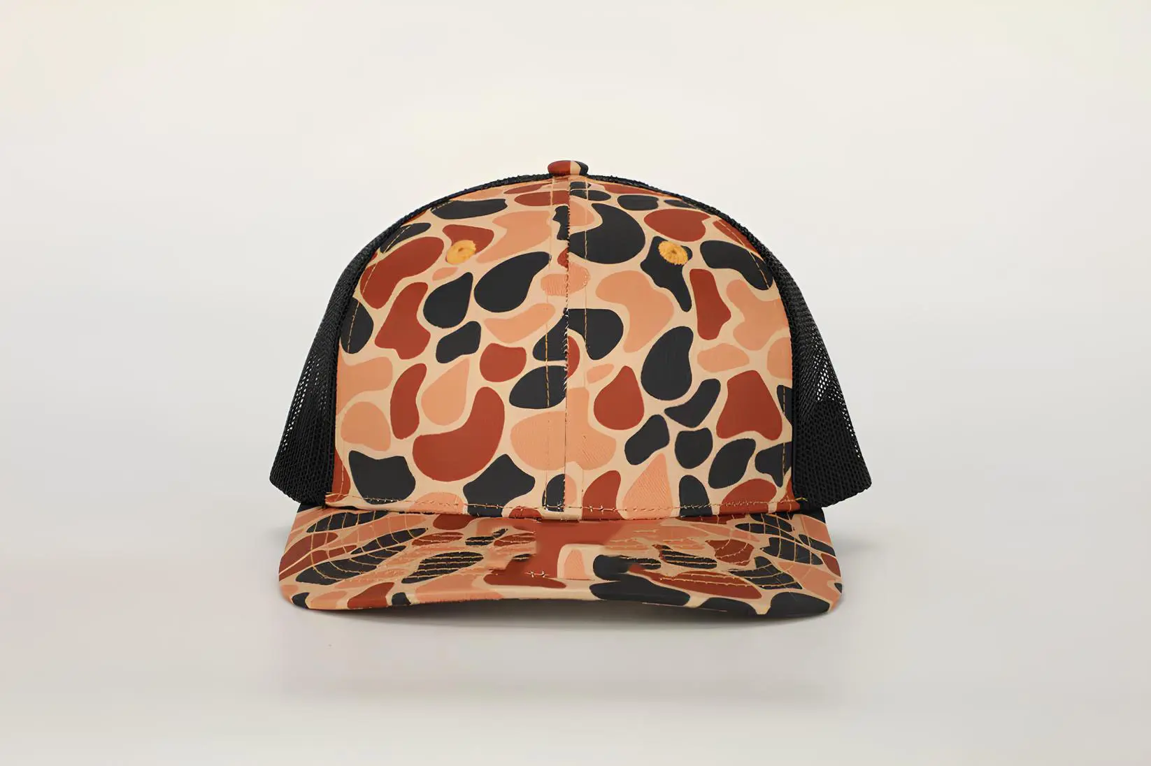 Promotional Cloud Camo Trucker Hat with Custom Logo High Quality Digital Printing Ducks Camo Wholesale Sports Cap for Man 2