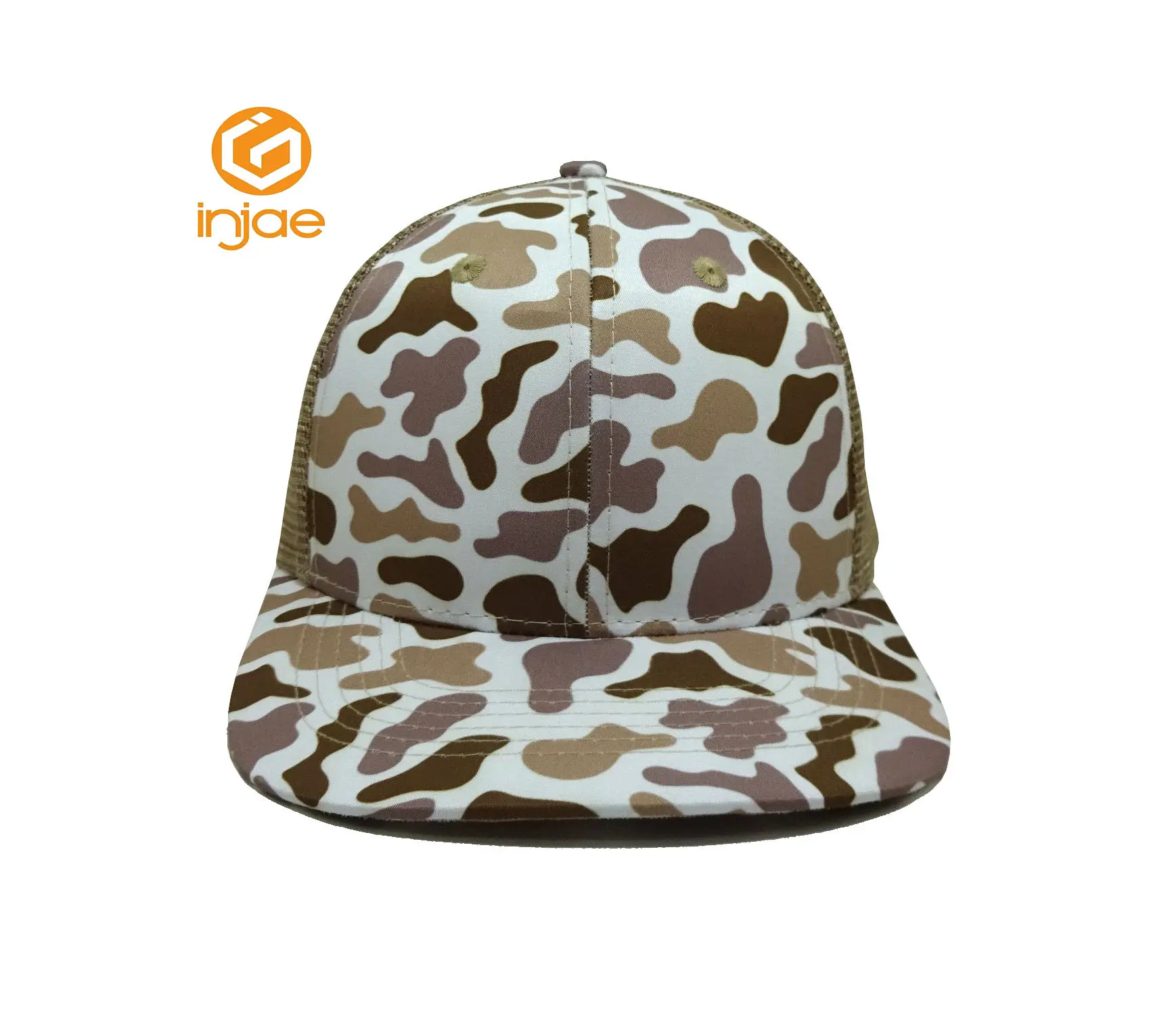 Promotional Digital Printing Camouflage 6 Panel Trucker Hat with Custom Logo High Quality Mesh Back Adjustable Adults Size 1