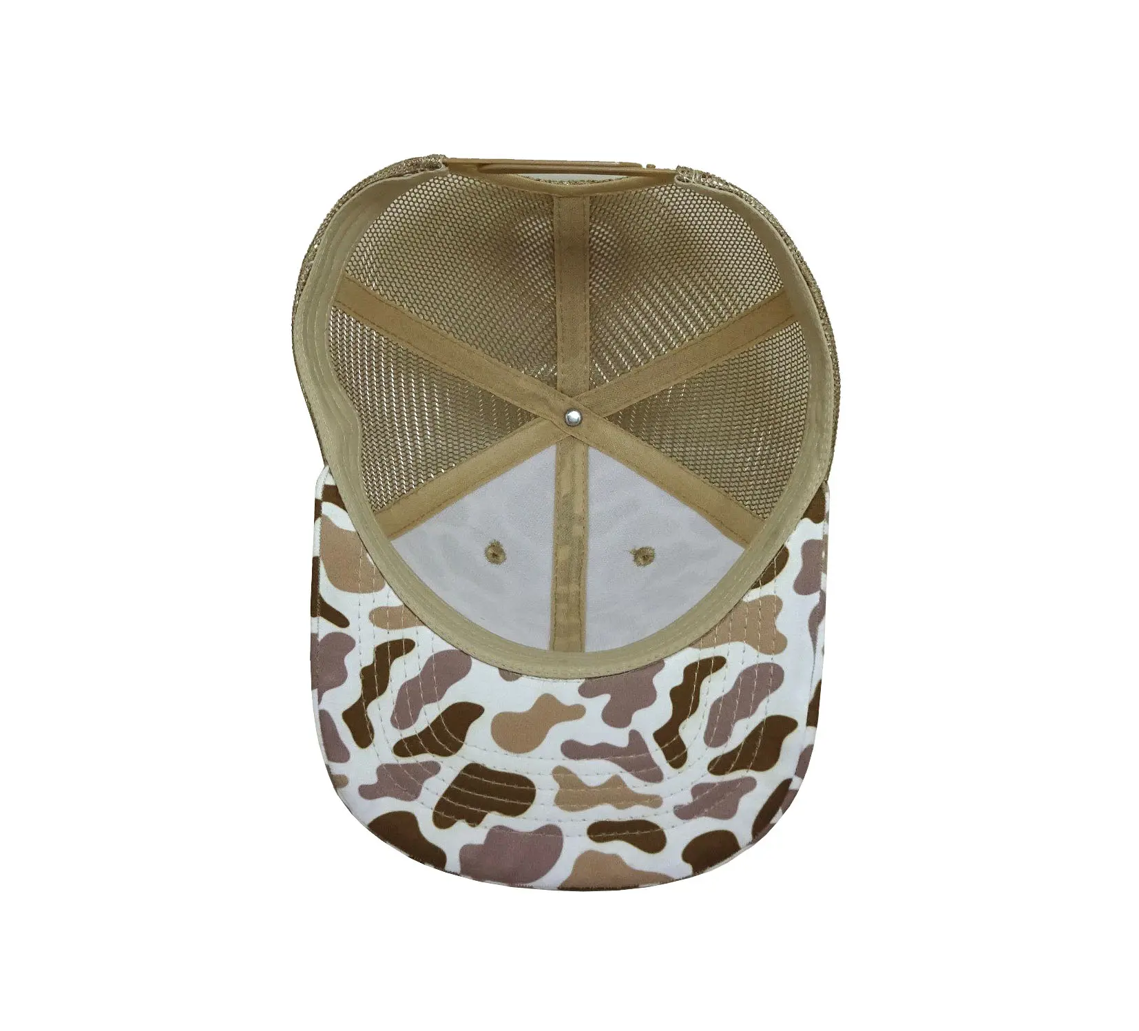 Promotional Digital Printing Camouflage 6 Panel Trucker Hat with Custom Logo High Quality Mesh Back Adjustable Adults Size 5