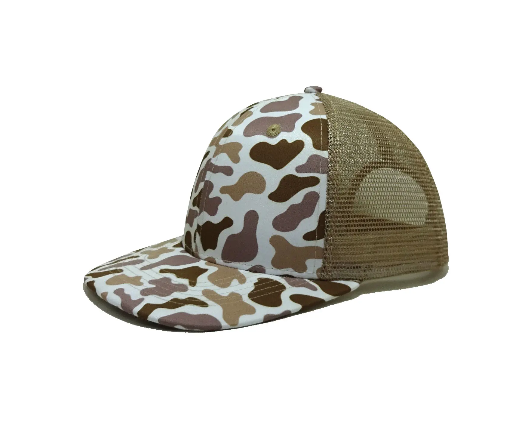 Promotional Digital Printing Camouflage 6 Panel Trucker Hat with Custom Logo High Quality Mesh Back Adjustable Adults Size 2