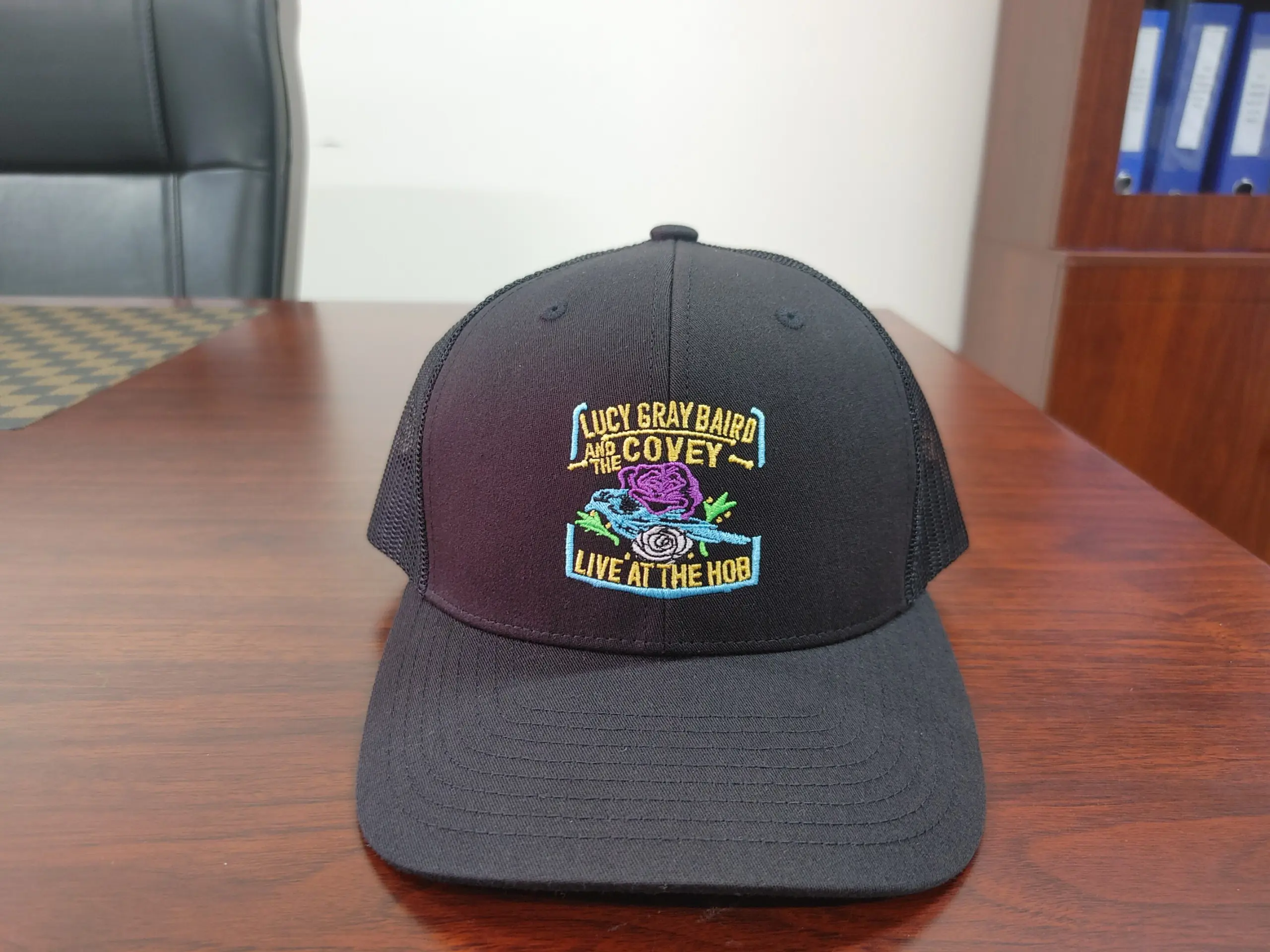 Promotional Film Story  6 Panel Trucker Hats Custom Embroidery Logo Make Hats in Vietnam High Quality and Quickly Shipping 5