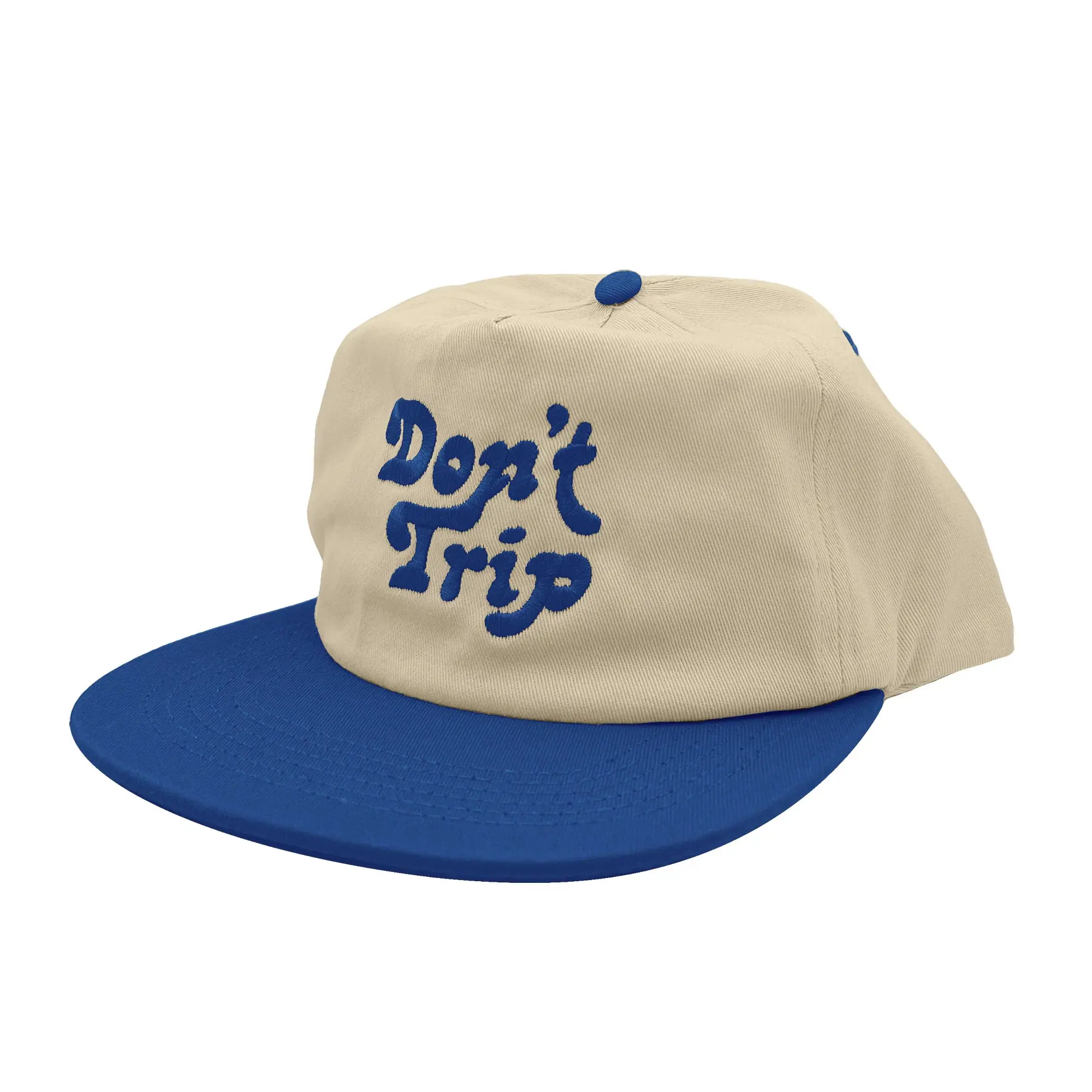 Promotional Flat Visor Two Tone Snapback Cap with Custom Logo High Quality Unstructured Adjustable Sports Cap for Unisex 5