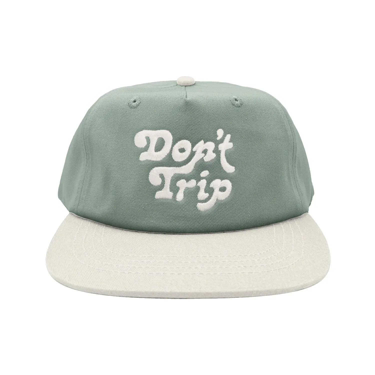 Promotional Flat Visor Two Tone Snapback Cap with Custom Logo High Quality Unstructured Adjustable Sports Cap for Unisex 1