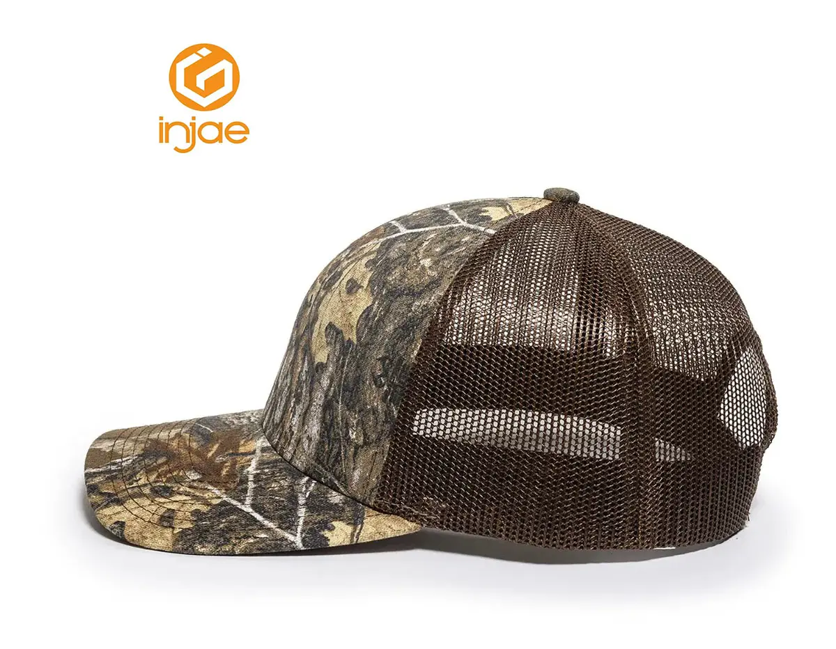 Promotional HipHop Fashion Outdoor Hunting Camouflage Sports Cap Jungle Hat Wholesale High Quality Forest-Camo Trucker Hat 5