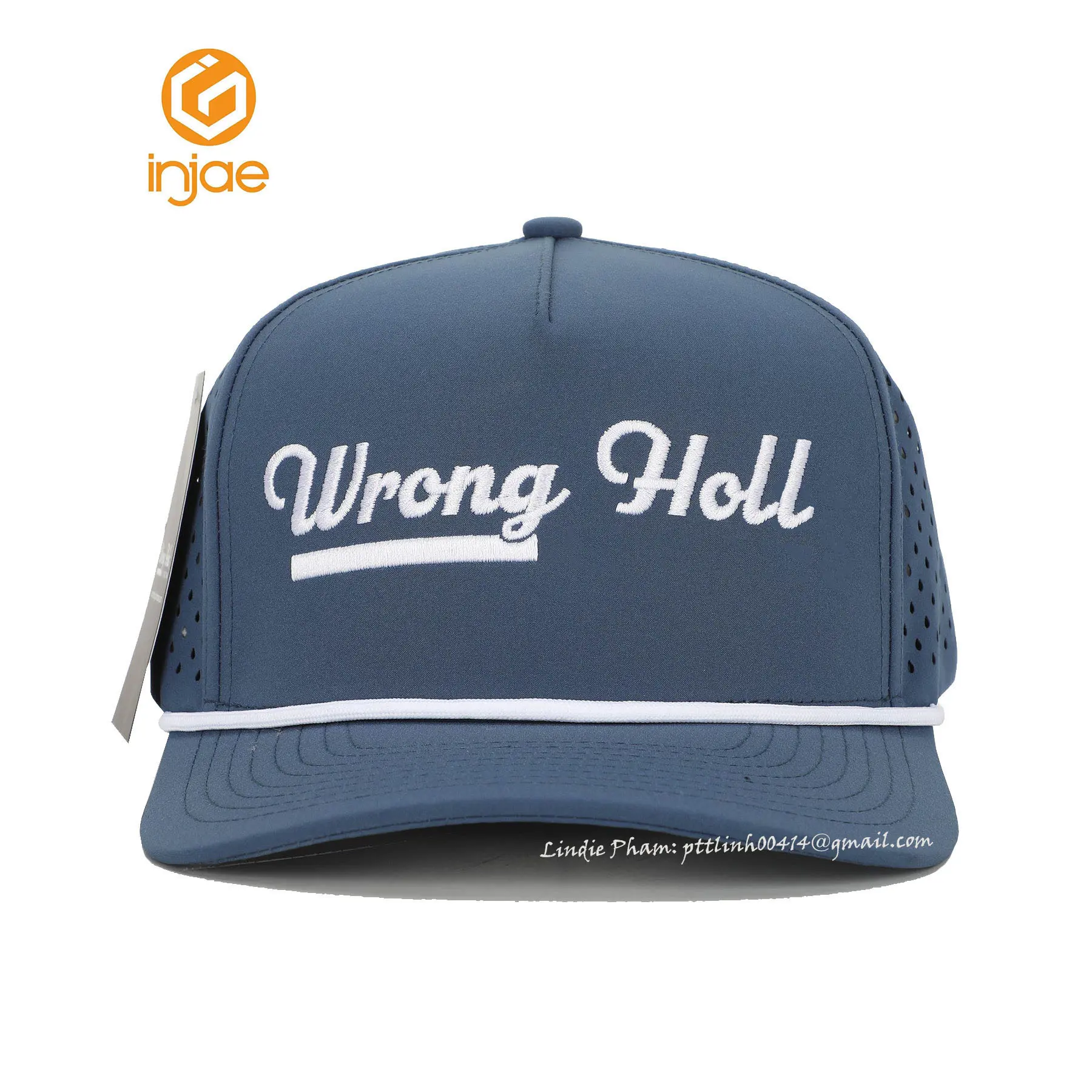 Promotional Running High Quality Laser Cut Golf Hat with Rope Luxury High Fashion Outdoor Headwear Sports Cap for Unisex
