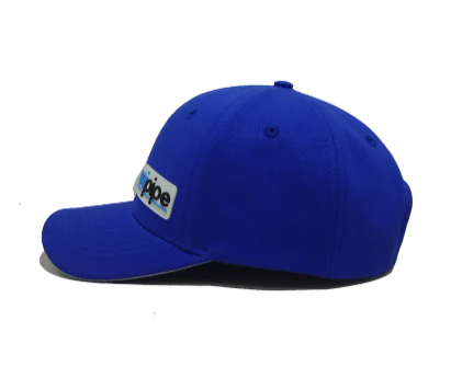 PVC Logo 6 Panels Navy Blue Color Medium Profile 65% Cotton and 35% Polyester Fabric Baseball Cap from Vietnam Supplier 3