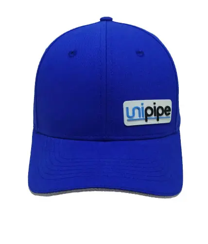 PVC Logo 6 Panels Navy Blue Color Medium Profile 65% Cotton and 35% Polyester Fabric Baseball Cap from Vietnam Supplier 1