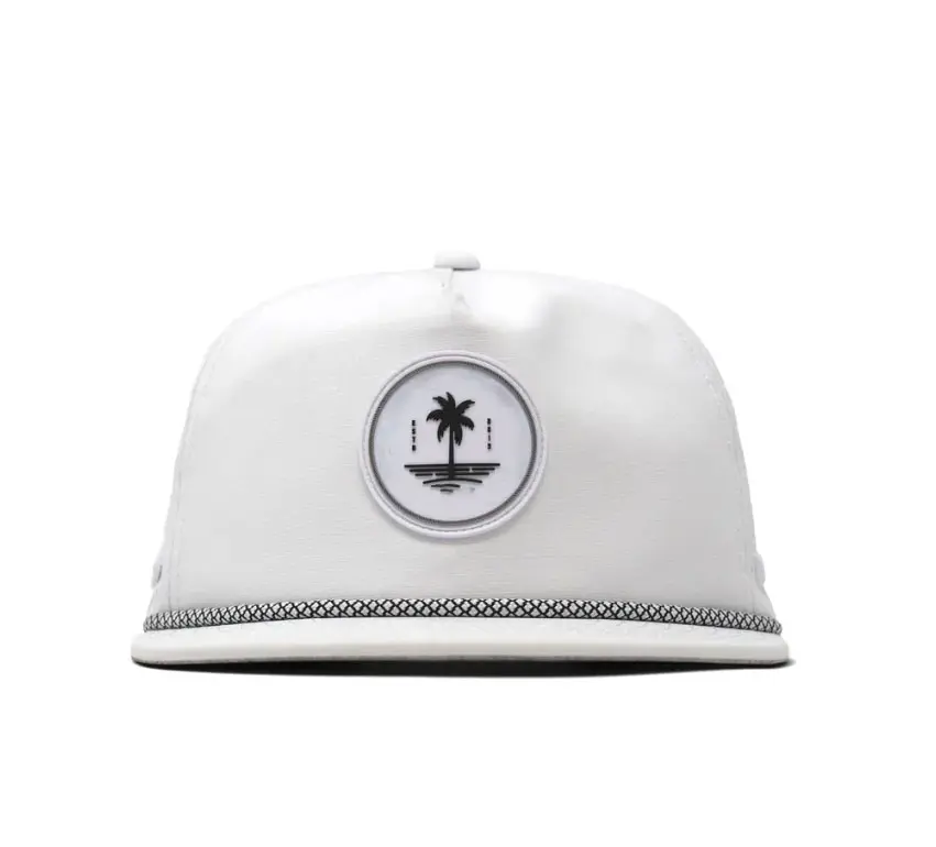 PVC Patch Logo Golf Caps With Rope Polyester Waterproof Snapback Cap for Man Vietnam Factory Laser Cut Baseball Hat