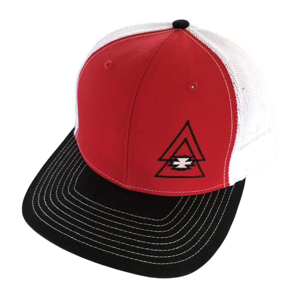 R 112 Embroidered Trucker Hats 6 Panel Gorras Structured Contrast Stitching Line On Brim Mesh Adjustable Snapback Closure OEM 2