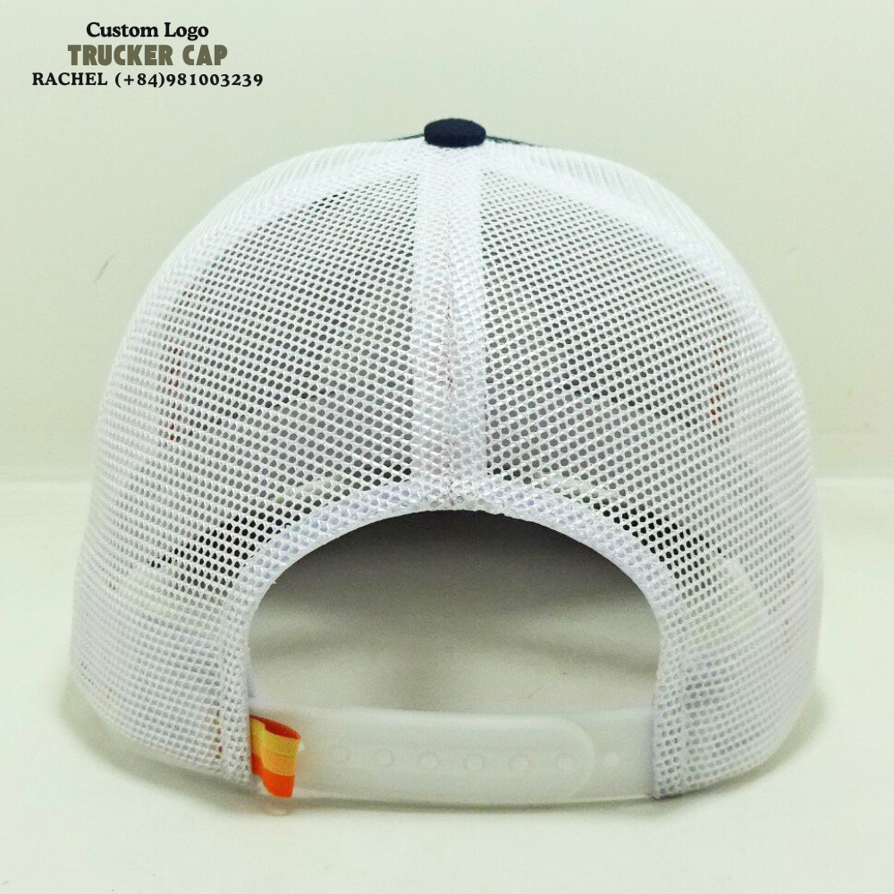 R 112 Rubber PVC Logo Patch Trucker Hat 6 Panel Gorras Structured Caps Stitching Line On Brim Inner Tapes Label On Sweatband OEM 6