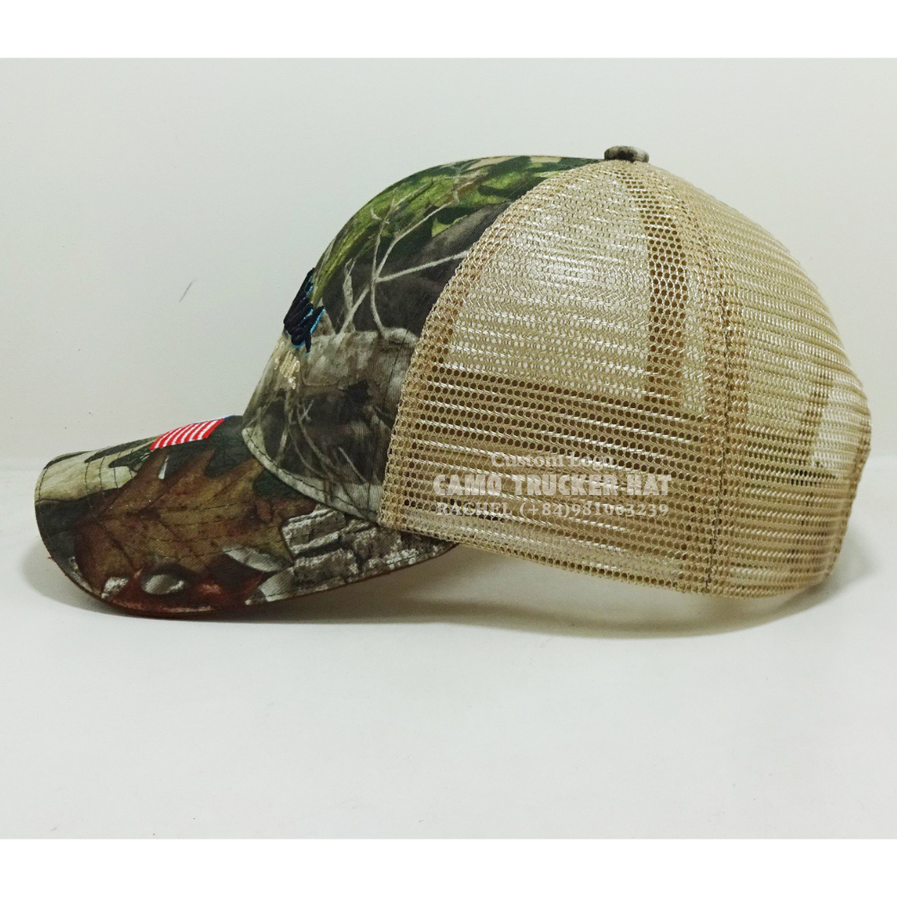 R 112 Trucker Hats Camouflage 6 Panel Gorras Slightly Curved Brim American Styles Adjustable Snapback Outdoor Evenrs Vietnam OEM 4